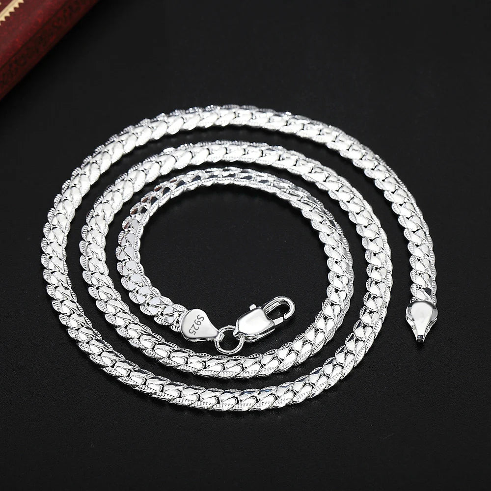 18K gold/silver 6mm necklace and bracelet 💎