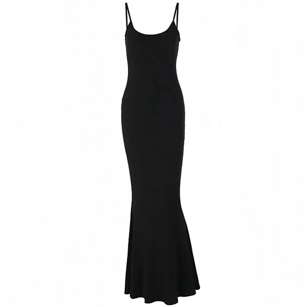 Damen Casual Lounge Slip Langes Kleid Sexy Ärmellos Rückenfrei Bodycon Maxikleider Sommer Schlank Elegant Sexy Outfits Damen Birt