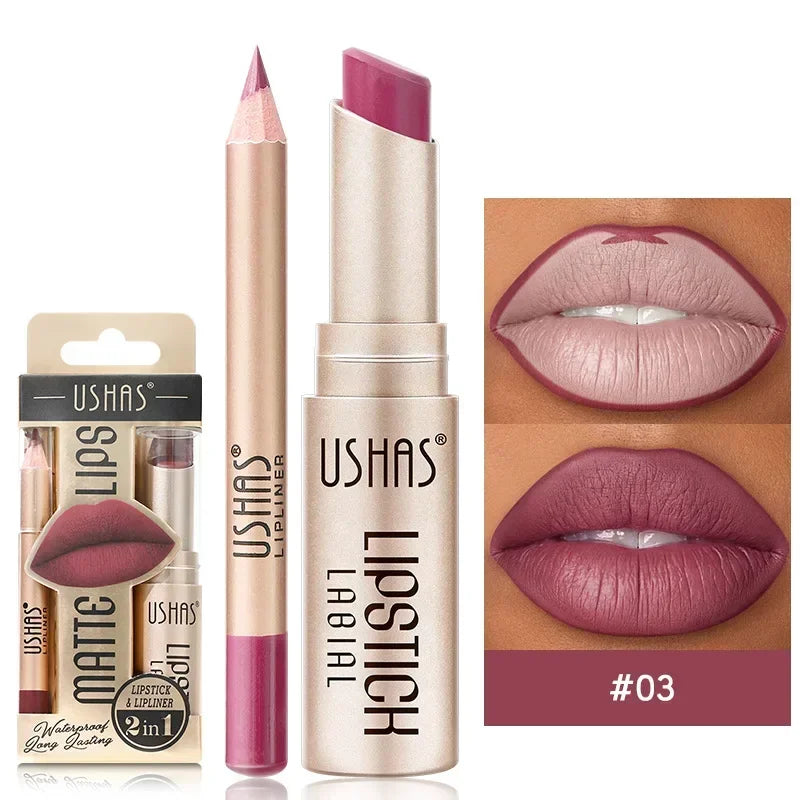 2 in 1 lipstick and liner 👄