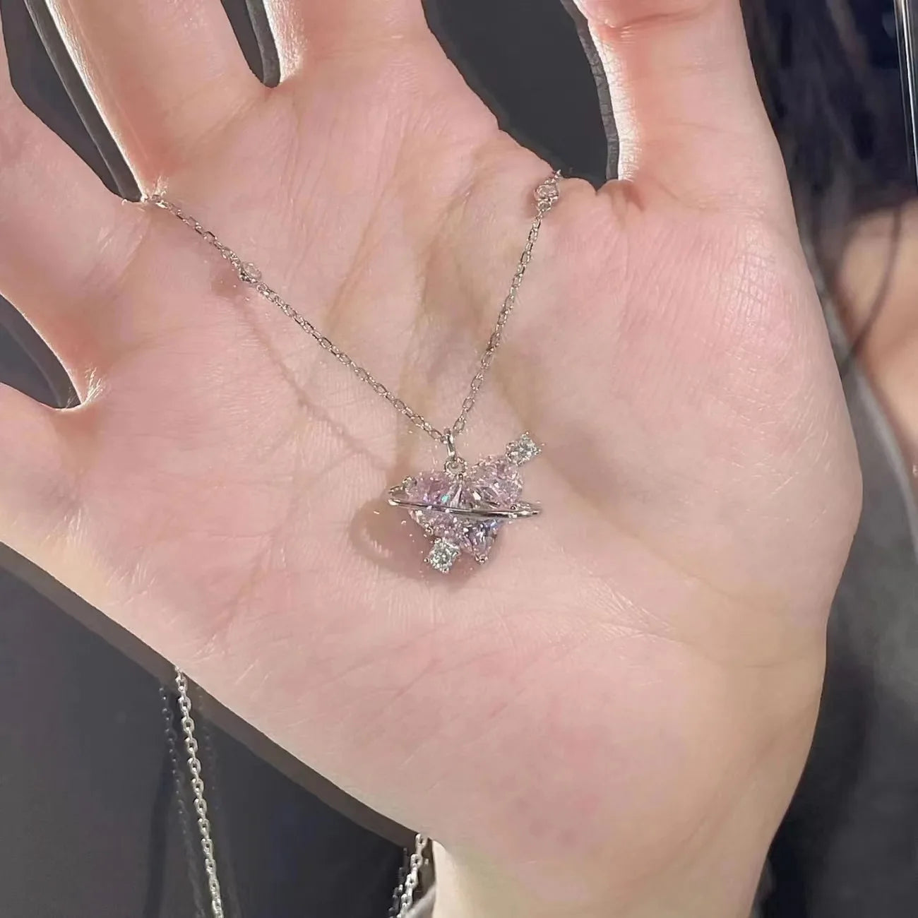 Kristallherz 💜 Anhänger ✨