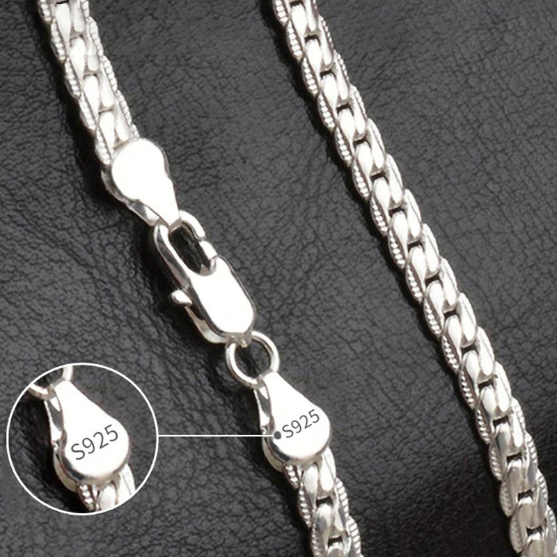 18K gold/silver 6mm necklace and bracelet 💎