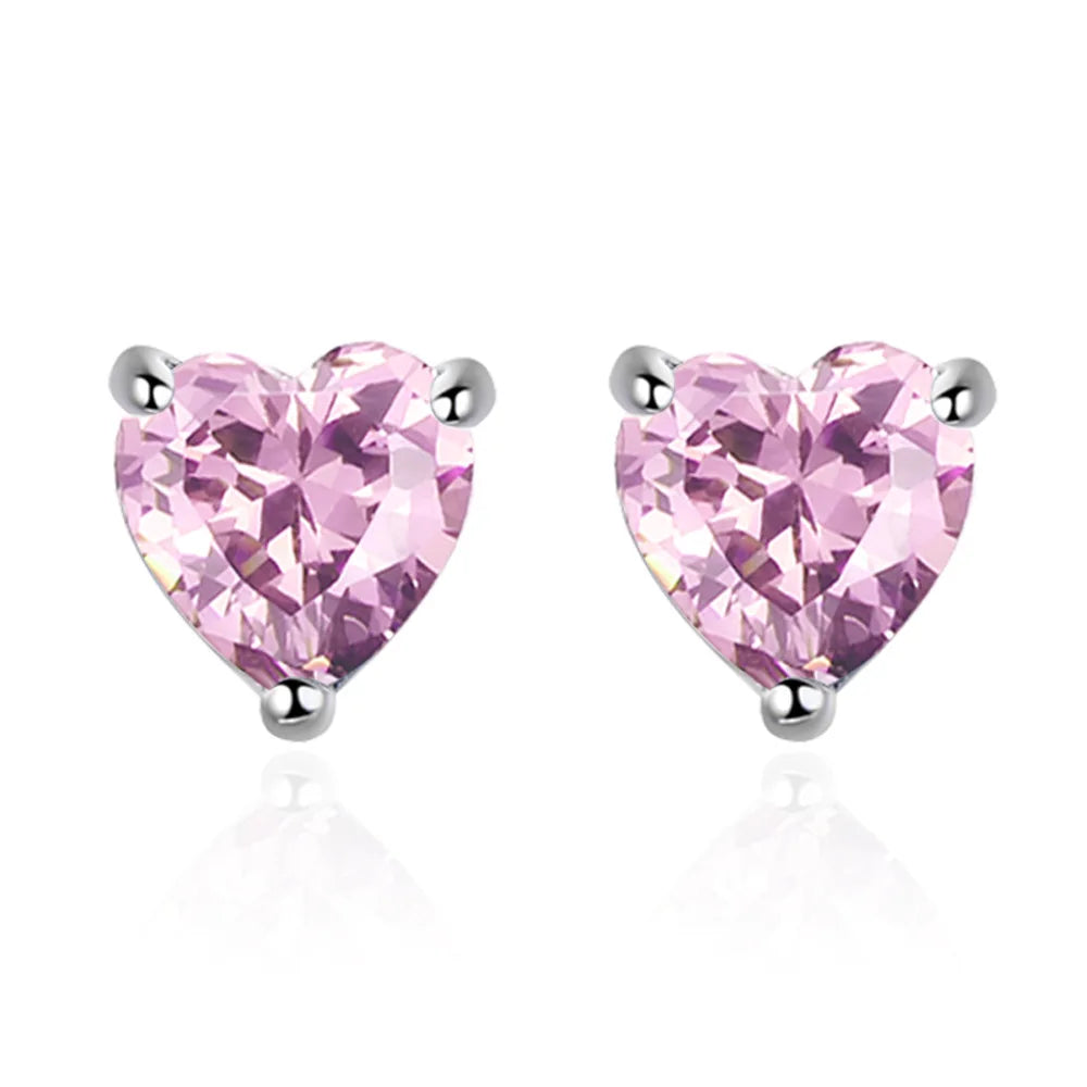 heart 💜 zircon earrings