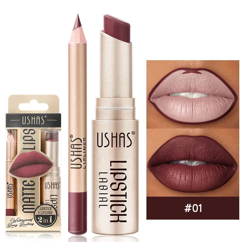 2 in 1 lipstick and liner 👄