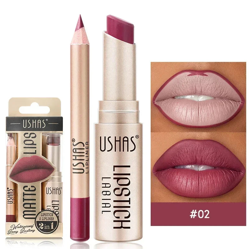 2 in 1 lipstick and liner 👄